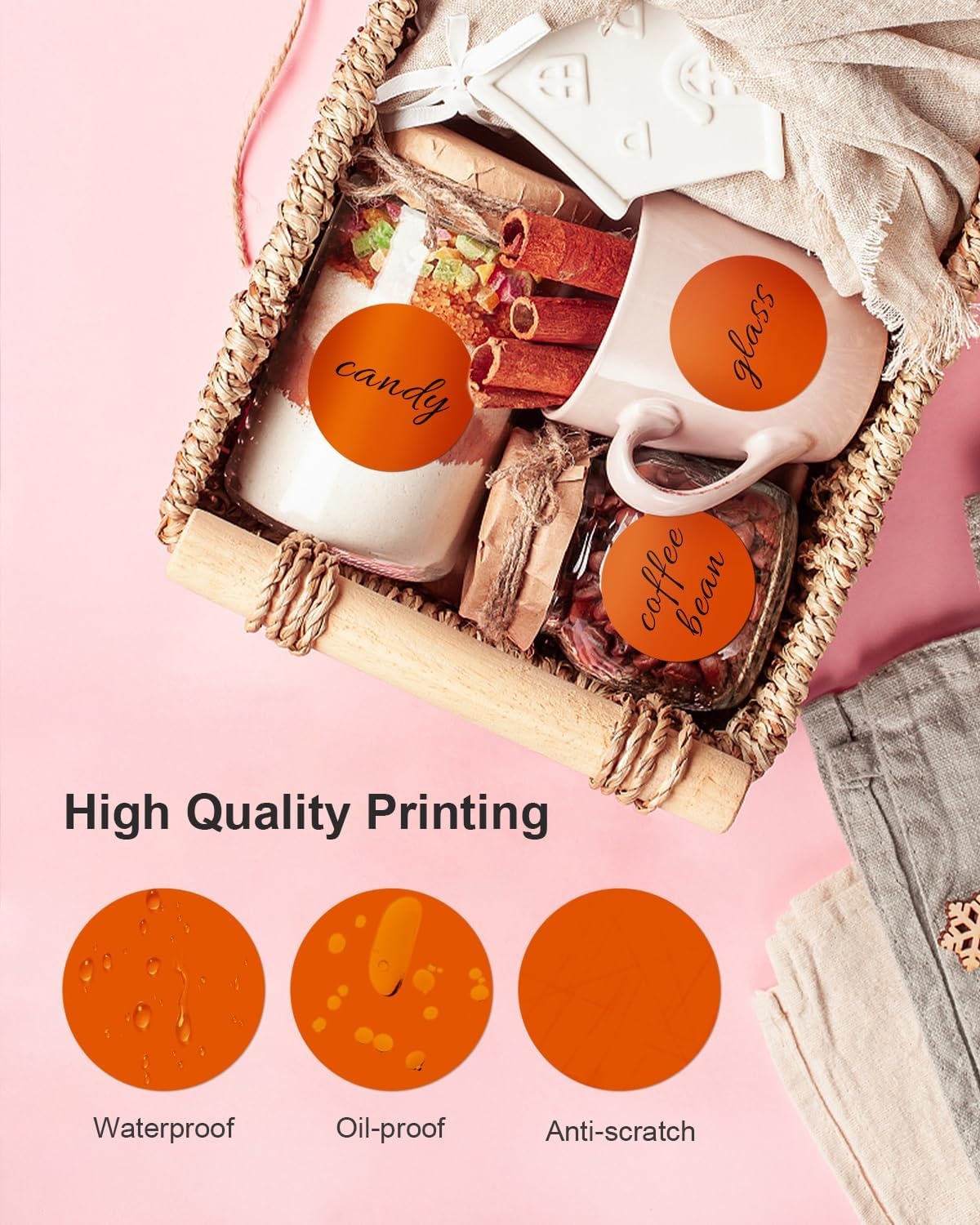 image:imageNelko Genuine 2 Inch Orange Circle Thermal Stickers Labels Compatible with Nelko PL70E Label Printer SelfAdhesive for Small Businesses DIY Logo Design Customized Stickers QR Code 750 LabelsRoll
